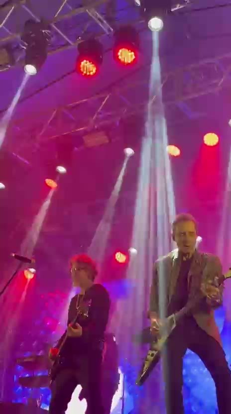 Prévia da iluminação do palco